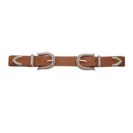 Camel elastic belt with animal print, Accessories